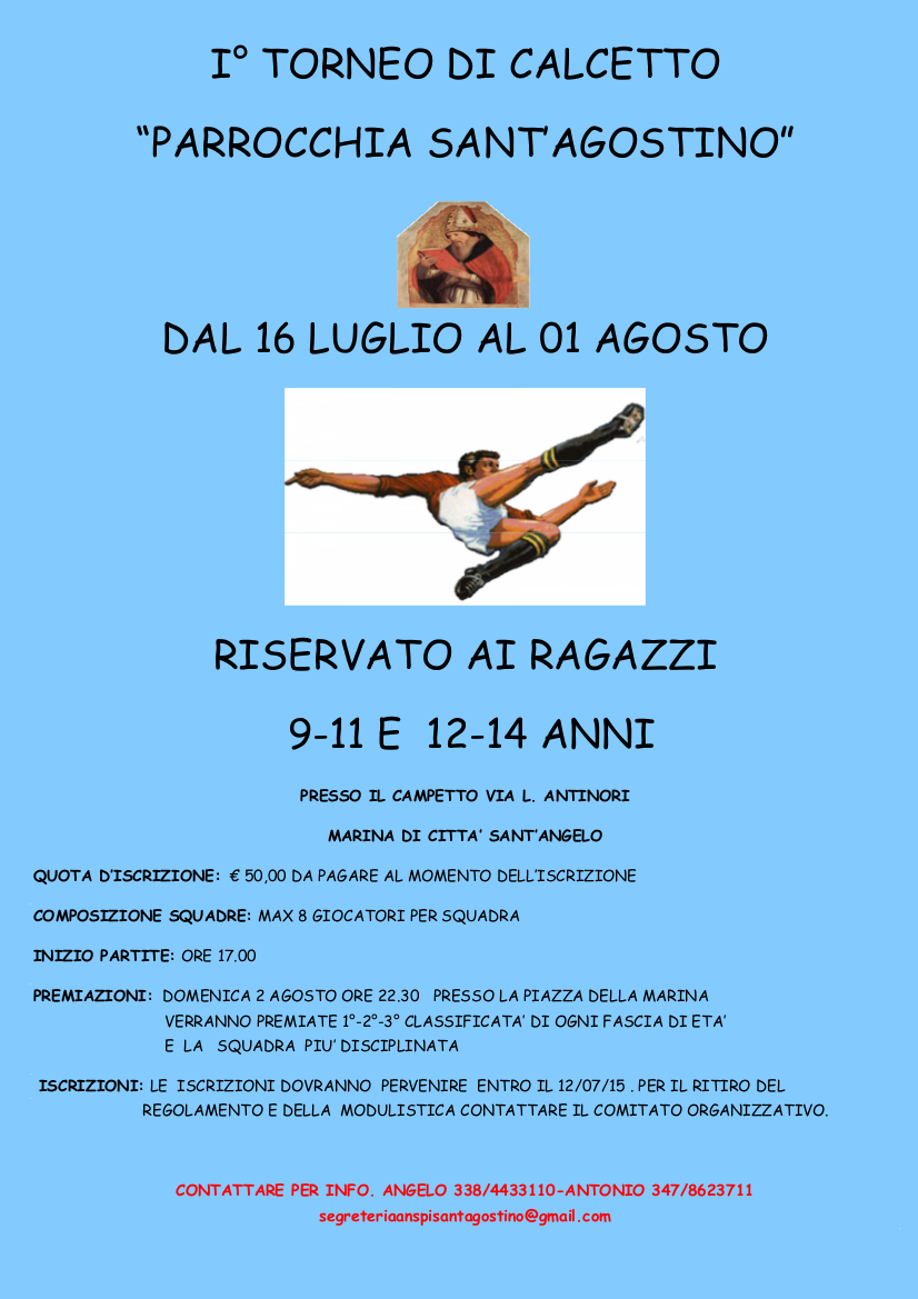 Locandina torneo calcetto